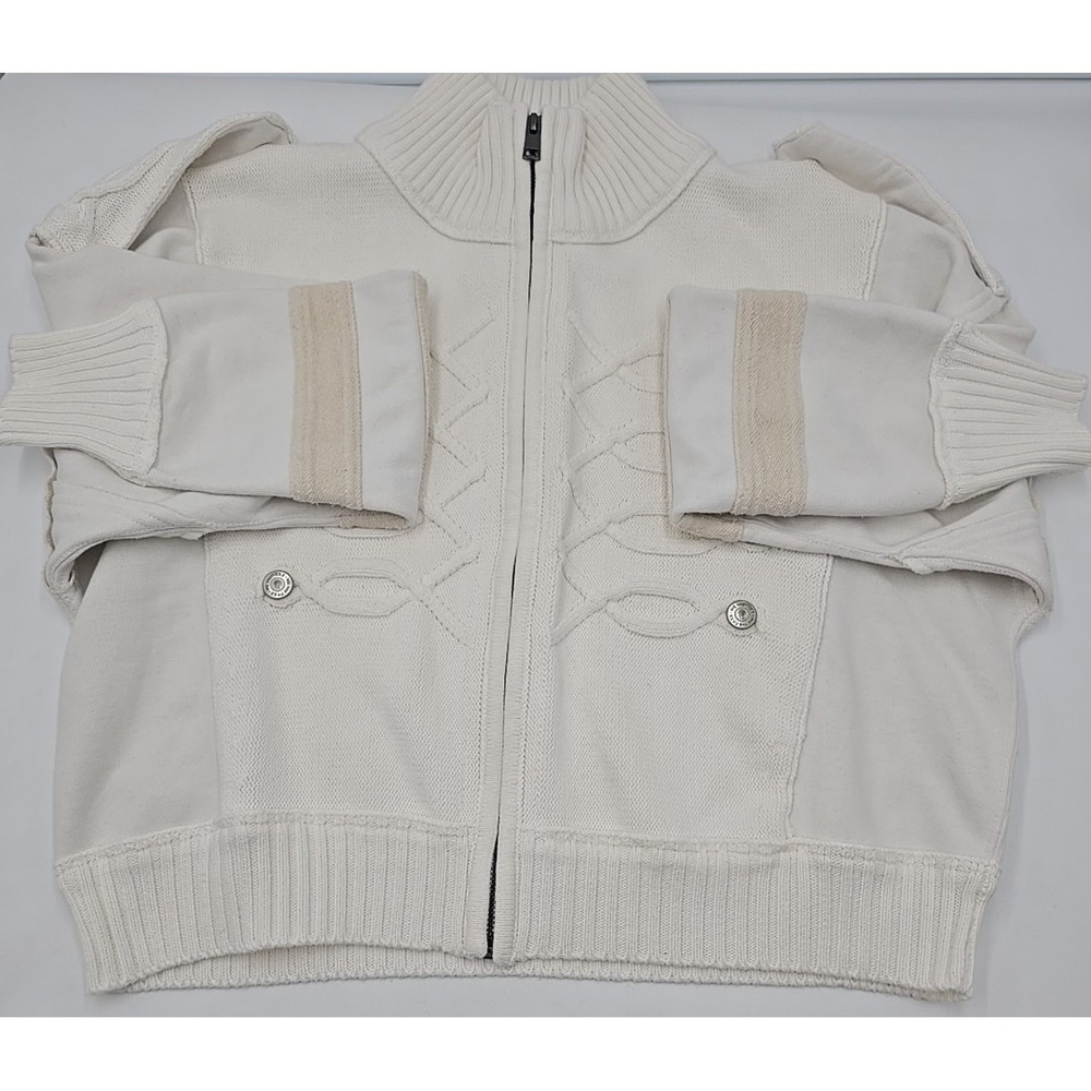 Free People Women's Natural We The Free Band Cardi Y2K Sweater Quiet Luxury M - Picture 7 of 12